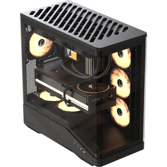  Корпус Formula V Line Crystal U9 PA Black, ATX, Type-C*1, USB3.0*2, Curved Glass, Side 3x Performance ARGB, Rear 1x Performance ARGB 