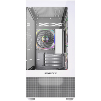  Корпус Powercase Vision Micro M2 ARGB (CVMWM2-A3), Tempered Glass, 3x 120mm ARGB PWM Fan, белый, mATX 
