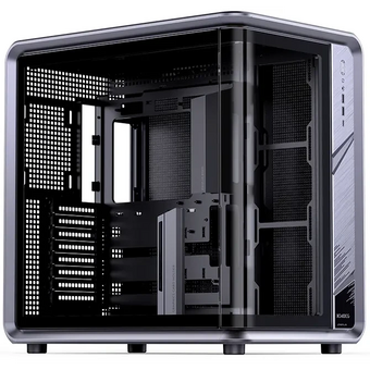  Корпус JONSBO Jonsplus BO400CG, TG (aquarium), mini-ITX, mATX, ATX, серый 