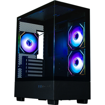  Корпус XASTRA Q400M 3ARGB-C6-UC Black (Q400M-3FM12A-C6-UC) mATX/Aquarium/Screewless/ 3x120mm ARGB PWM FM fans/Argb+PWM HUB 6port/ Type-C 