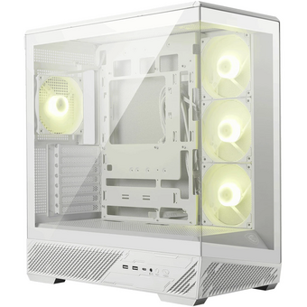  Корпус MSI Mag Pano 130R PZ White (306-7G32W21-HH9) 2xUSB 3.2 Gen 1, 1xUSB 3.2 Gen2 Type-C, 3x120mm ARGB Reverse Blade Fan, 1x120mm ARGB Fan 