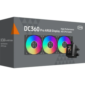  СВО PcCooler DC360 Pro Display ARGB (DC360PRO-BKAWXY-GL) Soc-AM5/AM4/1200/1700/1851 черный 4-pin 39.8dB Al LCD 310W Ret 