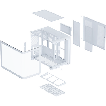  Корпус XASTRA QR600M 6ARGB C10-UC (QR600M-6FM12A-C10-UC-L-WH) White mATX/Aquarium/ Curve Glass/Led Strip/6x120mm ARGB PWM FM fans/ Argb+PWM HUB 10port 