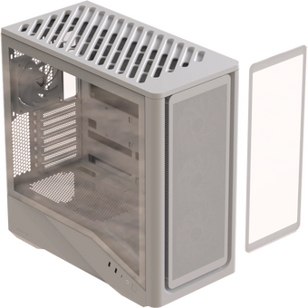  Корпус Formula V Line Air Power G9 Duo PA White, ATX, Type-C*1, USB3.0*2, MESH/Glass Front Panel, Front 3x Performance ARGB, Rear 1x Performance ARGB 
