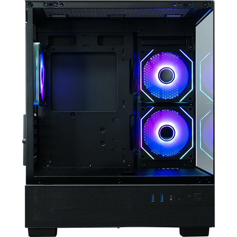  Корпус XASTRA Q400M 3ARGB-C6-UC Black (Q400M-3FM12A-C6-UC) mATX/Aquarium/Screewless/ 3x120mm ARGB PWM FM fans/Argb+PWM HUB 6port/ Type-C 