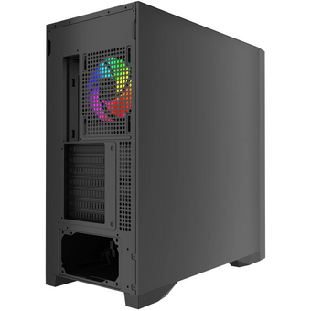  Корпус Powercase ByteFlow Pro CP ARGB (CH9CLPB-A4), Black, Non Window, Type-C, 4x 140mm ARGB PWM fans, чёрный, E-ATX 