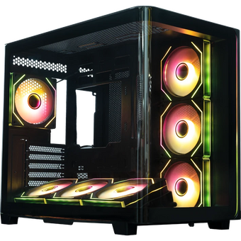  Корпус XASTRA QR600 7ARGB C10-UC (QR600-7FM12A-C10-UC-L) Black ATX/Aquarium/Curve Glass/Led Strip/7x120mm ARGB PWM FM fans/Argb+PWM HUB 10port/ Type-C 