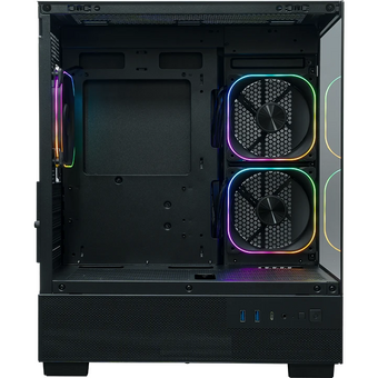  Корпус XASTRA Q400M 3ARGB-FG-C6-UC Black (Q400M-3FG12A-C6-UC) mATX/Aquarium/Screewless/ 3x120mm ARGB PWM FG fans/Argb+PWM HUB 6port/ Type-C 