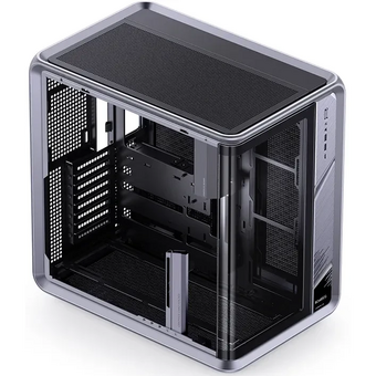  Корпус JONSBO Jonsplus BO400CG, TG (aquarium), mini-ITX, mATX, ATX, серый 