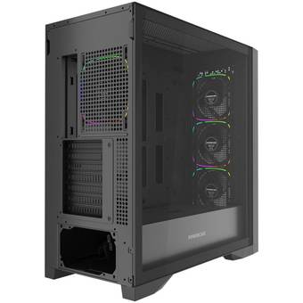 Корпус Powercase ByteFlow Pro ARGB (CH9GPB-A4), Black, Tempered Glass, Type-C, 4x 120мм ARGB PWM Fans, чёрный, E-ATX 