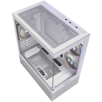  Корпус Powercase Vision Micro M2 ARGB (CVMWM2-A3), Tempered Glass, 3x 120mm ARGB PWM Fan, белый, mATX 