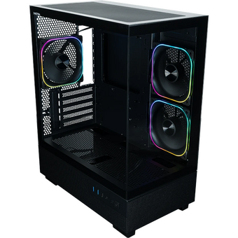  Корпус XASTRA Q400M 3ARGB-FG-C6-UC Black (Q400M-3FG12A-C6-UC) mATX/Aquarium/Screewless/ 3x120mm ARGB PWM FG fans/Argb+PWM HUB 6port/ Type-C 