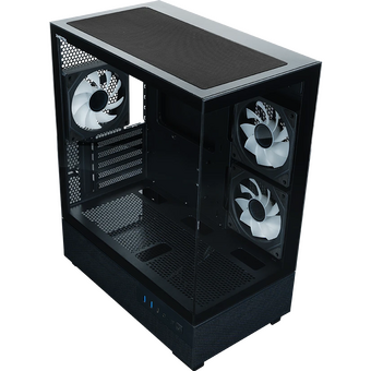  Корпус XASTRA Q400M 3ARGB-C6-UC Black (Q400M-3FM12A-C6-UC) mATX/Aquarium/Screewless/ 3x120mm ARGB PWM FM fans/Argb+PWM HUB 6port/ Type-C 