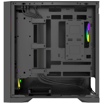  Корпус Powercase ByteFlow Pro CP ARGB (CH9CLPB-A4), Black, Non Window, Type-C, 4x 140mm ARGB PWM fans, чёрный, E-ATX 