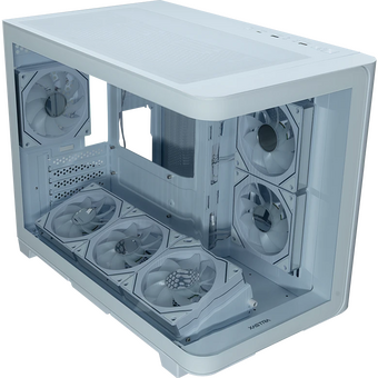  Корпус XASTRA QR600M 6ARGB C10-UC (QR600M-6FM12A-C10-UC-L-WH) White mATX/Aquarium/ Curve Glass/Led Strip/6x120mm ARGB PWM FM fans/ Argb+PWM HUB 10port 