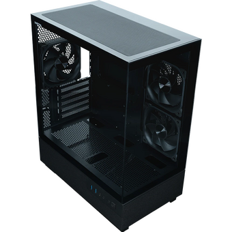  Корпус XASTRA Q400M 3ARGB-FG-C6-UC Black (Q400M-3FG12A-C6-UC) mATX/Aquarium/Screewless/ 3x120mm ARGB PWM FG fans/Argb+PWM HUB 6port/ Type-C 