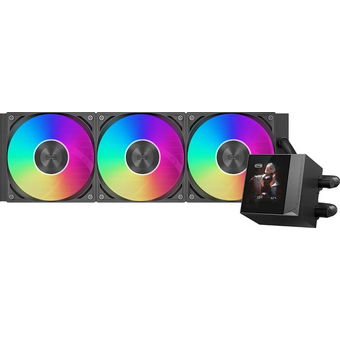  СВО PcCooler DC360 Pro Display ARGB (DC360PRO-BKAWXY-GL) Soc-AM5/AM4/1200/1700/1851 черный 4-pin 39.8dB Al LCD 310W Ret 