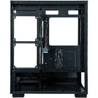  Корпус XASTRA Q400M 5ARGB-FG-C6-UC Black (Q400M-5FG12A-C6-UC) mATX/Aquarium/Screewless/ 5x120mm ARGB PWM FG fans/Argb+PWM HUB 6port/ Type-C 