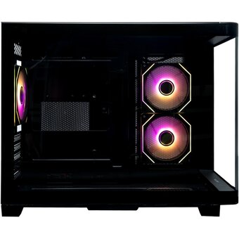  Корпус XASTRA QR600M 3ARGB C10-UC (QR600M-3FM12A-C10-UC-L) Black mATX/Aquarium/Curve Glass/Led Strip/3x120mm ARGB PWM FM fans/ Argb+PWM HUB 10port 