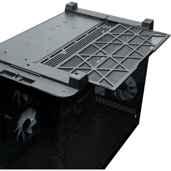  Корпус XASTRA QR600M 3ARGB C10-UC (QR600M-3FM12A-C10-UC-L) Black mATX/Aquarium/Curve Glass/Led Strip/3x120mm ARGB PWM FM fans/ Argb+PWM HUB 10port 