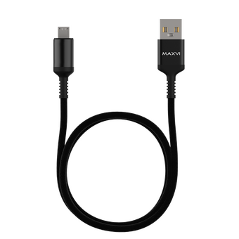  Кабель Maxvi MC-10M black USB-A-microUSB, 2A 