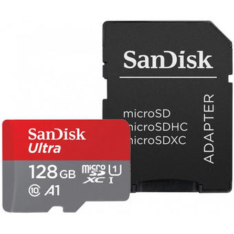  Карта памяти SanDisk Ultra (SDSQUAR-128G-GN6MA) microSDXC 128Gb (R/W 100/100 Mb/s, adapter) 