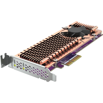  Плата расширения QNAP QM2-2P-344A 2 x M.2 22110 or 2280 PCIe (Gen3 x4) NVMe SSD slots, Low-profile flat and Full-height brackets included. 