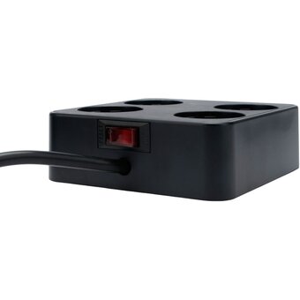  Сетевой фильтр Cablexpert PLT-4-C2U2-B-3 Plate 4р, 10А, 2xType-C PD, 20Вт, 2xUSB, 3м, ур.защиты 4+, черный, коробка 