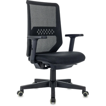  Кресло Бюрократ MC-611N/B/MAT-B черный TW SQU BL сетка/ткань крестов. пластик 