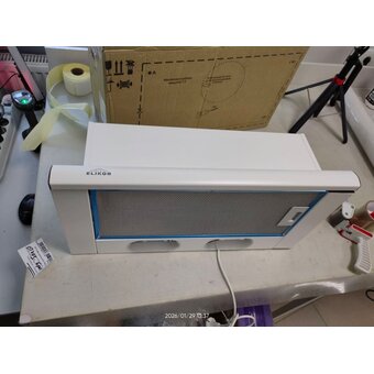  УЦ Вытяжка Elikor Интегра 60П-400-В2Л белый/бел (плохая упаковка, заводской дефект сборки) 