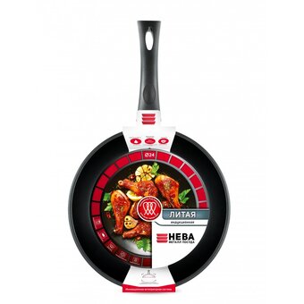  Сковорода Нева Металл Посуда L08124i литая Индукция н/р 