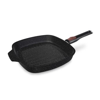  Сковорода-гриль Нева Металл Посуда L184028Gi Квадратная литая Индукция Гранит с/р 