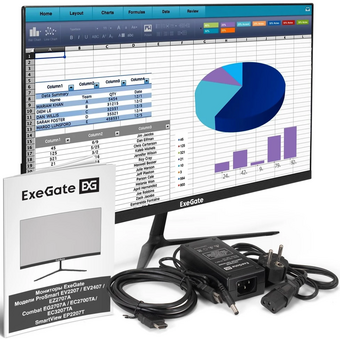  Монитор ExeGate EP2207T (EX300130RUS) SmartView черный 