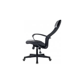  Кресло Бюрократ CH-Nova Lux черный сет./ткань/экокожа крестов. пластик 