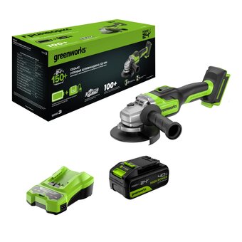  УШМ Greenworks GD24AG (3200207CUB) с АКБ и ЗУ 