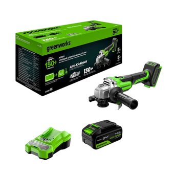  УШМ Greenworks AG590 (3201007CUB) с АКБ и ЗУ 