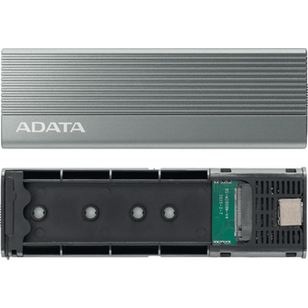  Корпус для HDD/SSD ADATA EC680 (EC680-CCGY) M.2 USB 3.2 Gen2, NVMe/SATA, RGB, Titanium Grey, RTL 