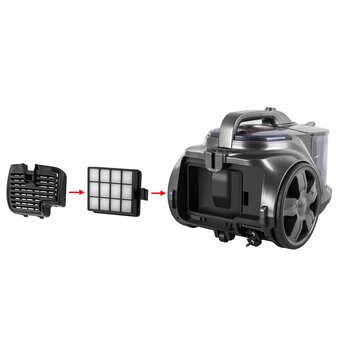  Пылесос Endever SkyClean VC-670 серый/синий 