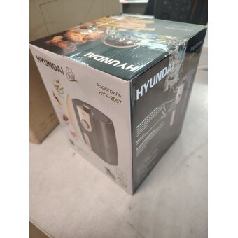  УЦ Аэрогриль Hyundai HYF-2057 черный/золотистый (плохая упаковка, потертости на корпусе, нет решетки и документации) 