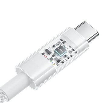  Кабель BASEUS P10373000211-00 Gem Fast Charging Data Cable USB-C to USB-C 100W 1m Moon White 
