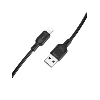  Кабель BOROFONE BX113 Lenny silicone charging data cable IP (L-2M) Black 