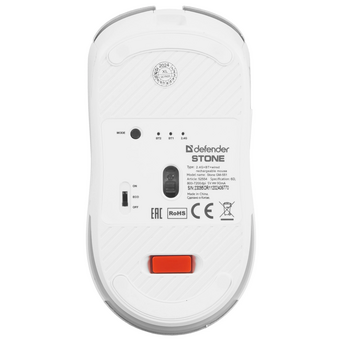  Мышь DEFENDER Stone GM-551 (52554) белый 