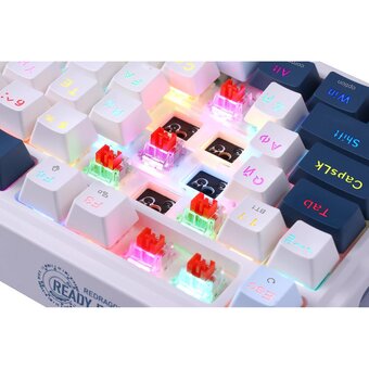  Клавиатура беспроводная REDRAGON Eisa Pro 72299 RGB бел/син 
