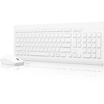  Клавиатура + мышь Lenovo 510 (GX31F38001) клав:белый мышь:белый USB беспроводная BT 