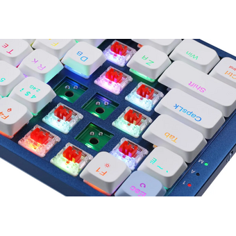  Клавиатура беспроводная REDRAGON Eva Pro RU (72369) бел-син 