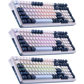  Клавиатура беспроводная REDRAGON Eisa Pro 72299 RGB бел/син 
