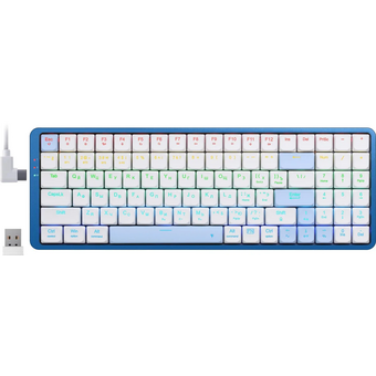  Клавиатура беспроводная REDRAGON Eva Pro RU (72369) бел-син 