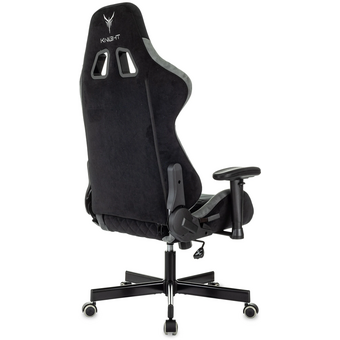 Кресло игровое Knight Regal Fabric черный/серый искусственная замша с подголов. крестов. металл 