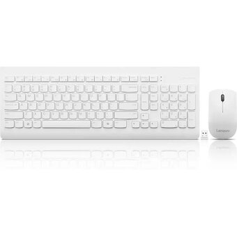  Клавиатура + мышь Lenovo 510 (GX31F38001) клав:белый мышь:белый USB беспроводная BT 