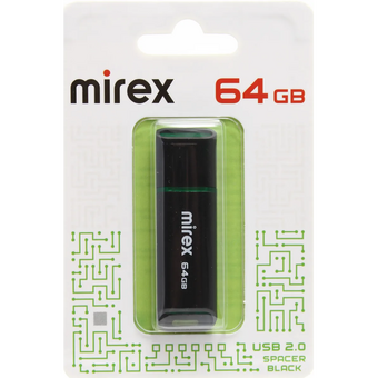  USB-флешка Mirex 13600-FMUSBK64 64GB Spacer Black 